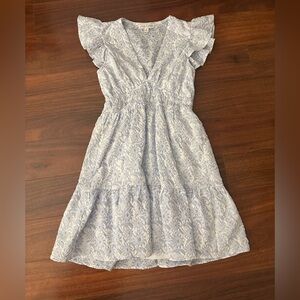 She + Sky Blue and White Floral Dress